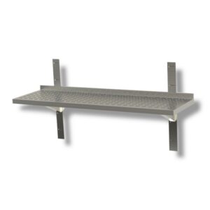 RIPIANO 100X30X4 MENSOLA SINGOLA FORATA ACCIAIO INOX CUCINA RISTORANTE PIZZERIA RS7620