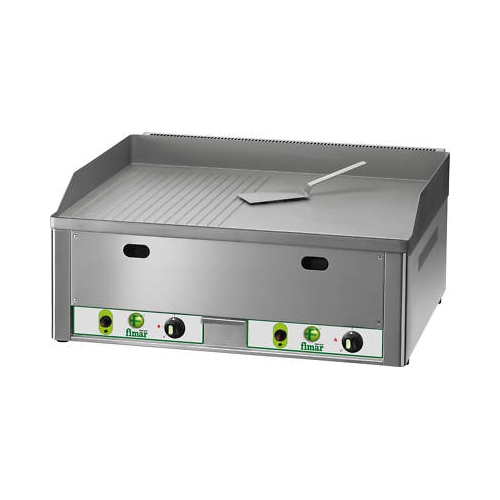 FRY TOP LISCIO RIGATO A GAS DA BANCO PIASTRA CM 66X60X30 RS1169