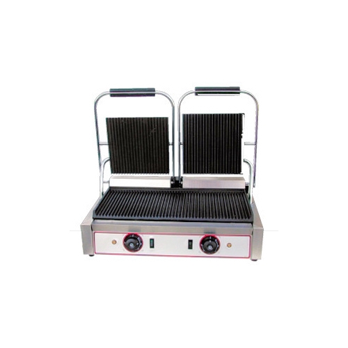 PIASTRA GHISA DOPPIA RIGATA PANINI TOAST PIZZE RS1700