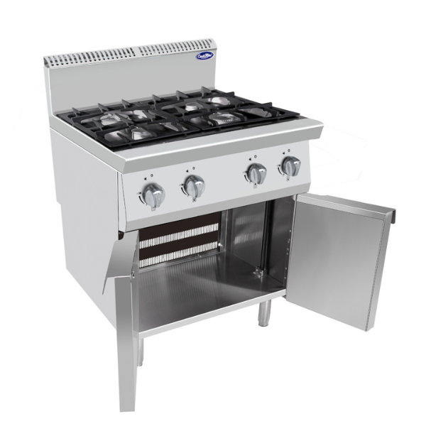 Cucina a Gas 4 Fuochi con Ante ATOSA AT7G4B-F-2 – Serie 70 – 28 kW – 80×70×108,5 cm - immagine 2